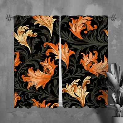Rideaux Acanthus rideaux noir méditerranéen