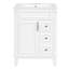 Meuble-lavabo moderne de 24 pouces équipé d'un lavabo en céramique, de 2 tiroirs et d'une tablette ajustable permettant de compter un petit espace de tiroirs de style français pour améliorer la salle de bain-130837038-130837039