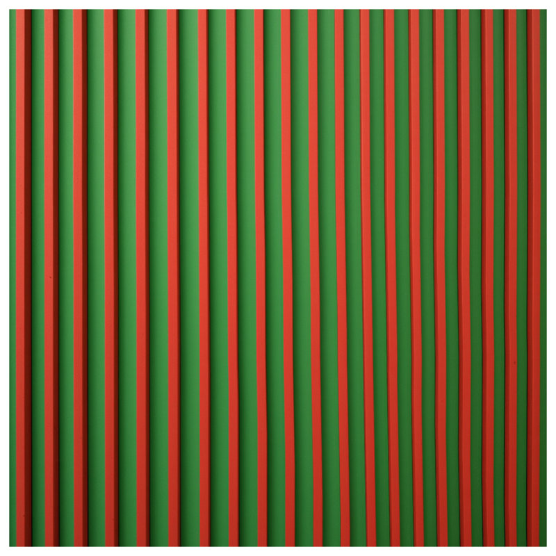 Tapis de bain vert et rouge à rayures verticales, 34in W x 21in L