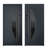 VDomDoors Deux 36 in. x 80 in. Black Steel and Aluminum Front Entry Door-95265378