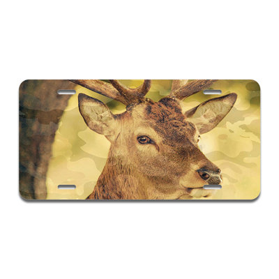 Deer Camo Aluminum Plate Frame