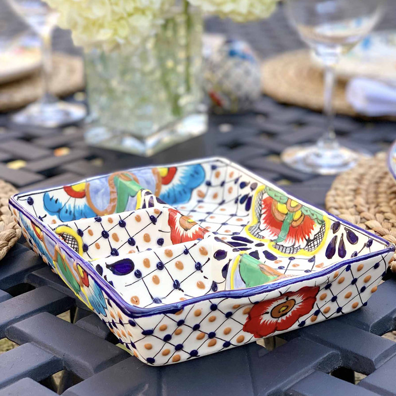 Charlton Home® Camargue Ceramic Divided Serving Dish
