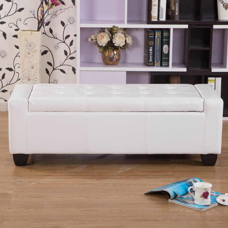 Banc de rangement en similicuir Mackenzie