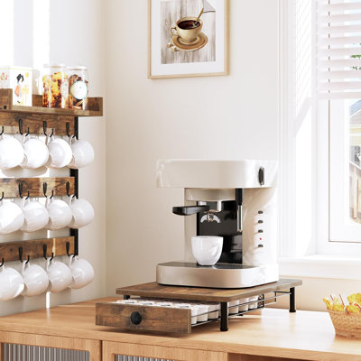 Porte-tiroir à dosettes de café, rangement pour dosettes de café K, original, organisateur de rangement pour 35 capsules de café, panier en filet coulissant, pour la cuisine