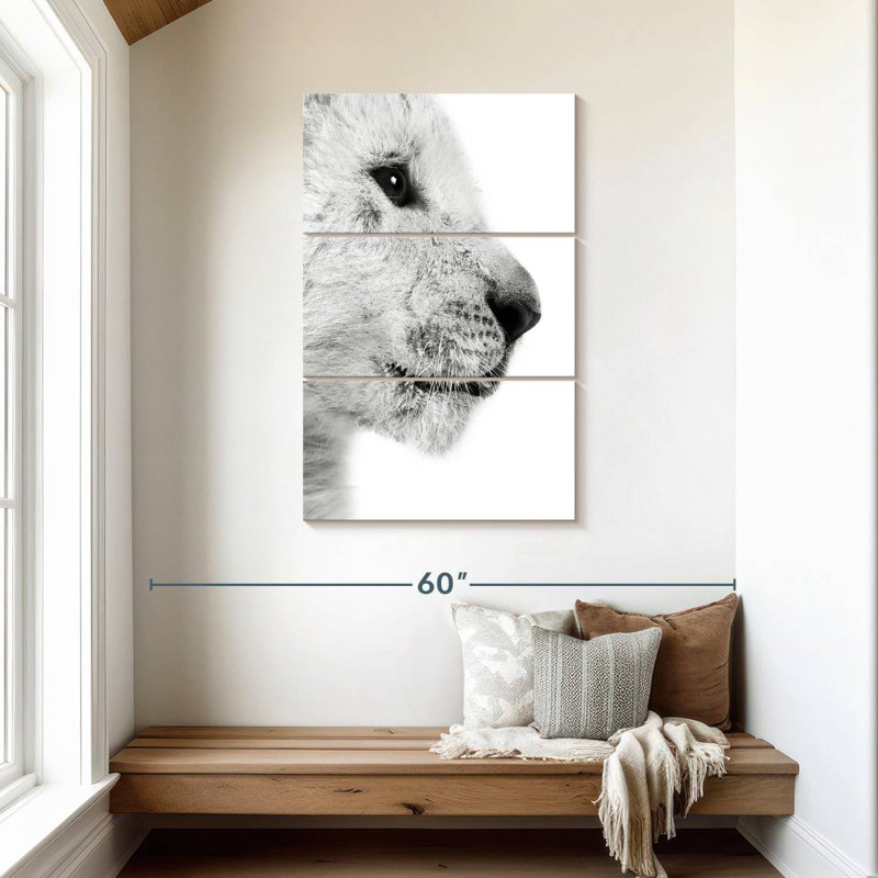 Brampt Lion Cub Profile, 45" H x 28" W