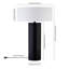 Lampe de table haute 24 "avec abat-jour en tissu blanc Depue-2036067919