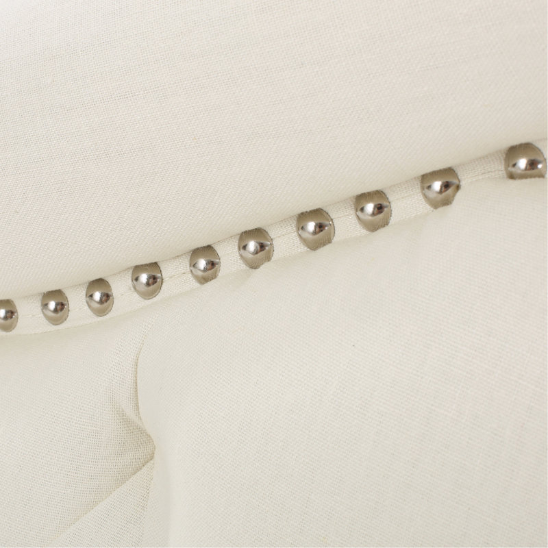 Tufted Upholstered Headboard Queen Size, Ivory