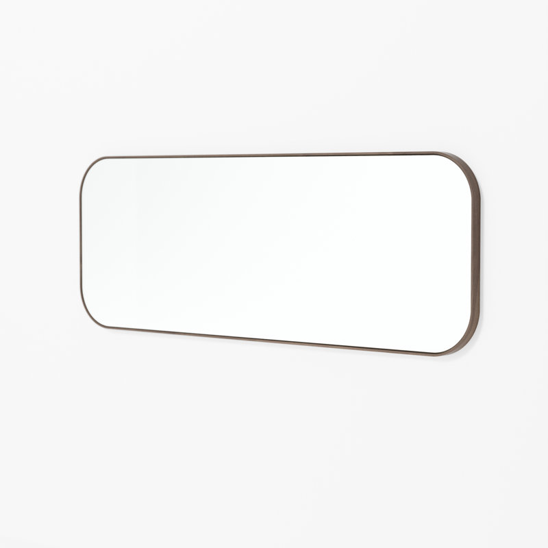 Imler Solid Wood Rectangle Mirror, Bronze