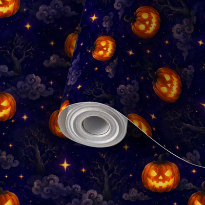 Papier peint auto-adhésif citrouille Halloween