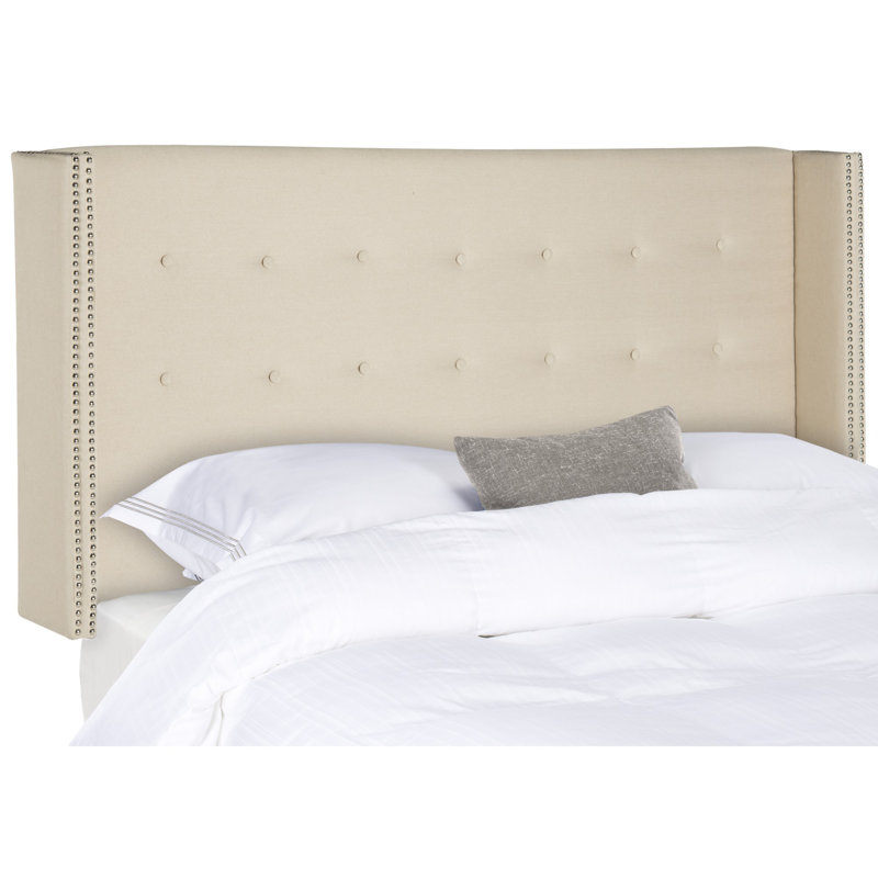 Burch Upholstered Headboard, Linen Parchment, Full