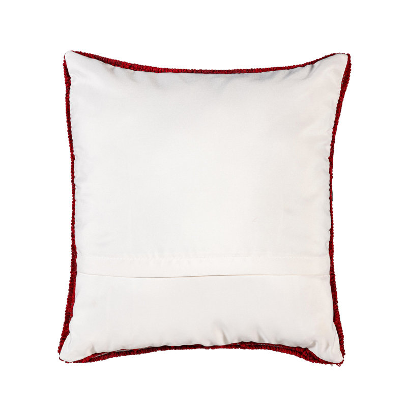 Indoor/Outdoor Hooked Cardinal Throw Pillow