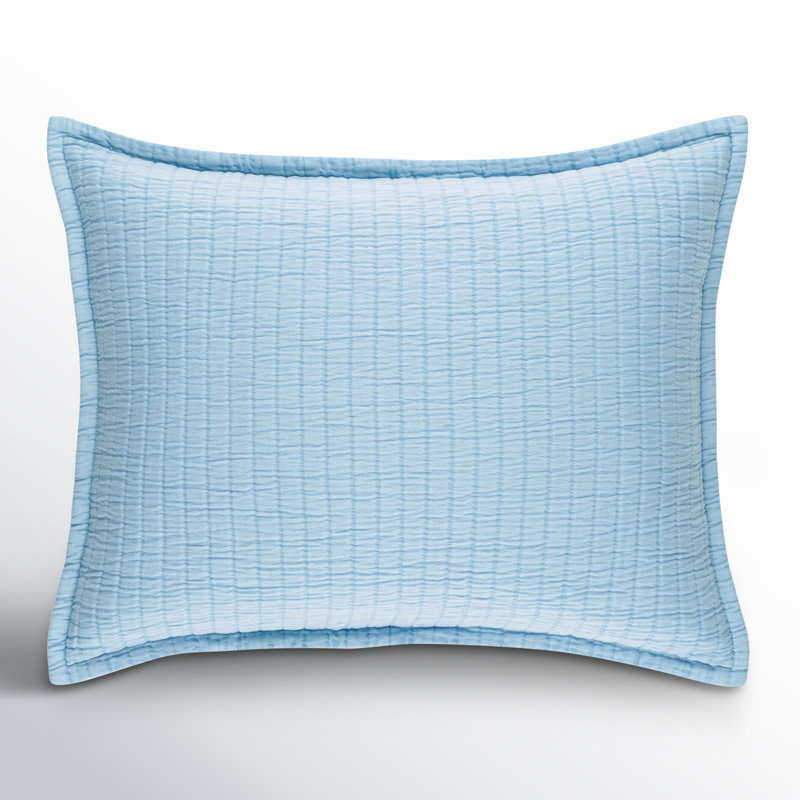 Boyfriend Matelasse Sham, Standard, Soft Blue