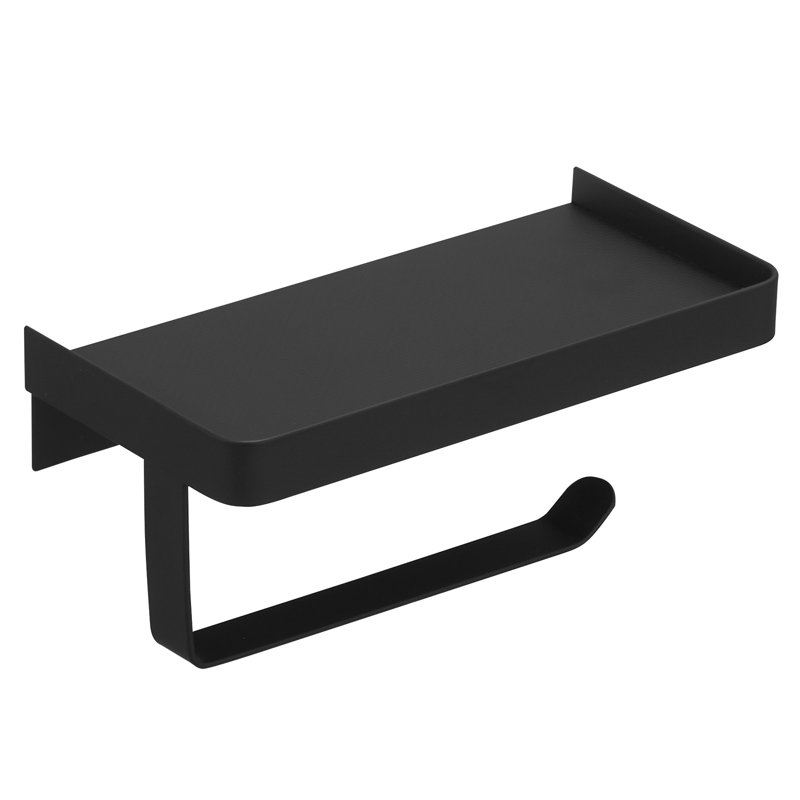 Wall Mounted Toilet Paper Holder, Matte Black