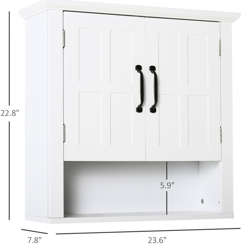 Armoire murale à 3 salles de bain, tablette réglable et 2 portes, blanc - solution de rangement efficace pour les toilettes, 3, rangez vos affaires avec commodité,