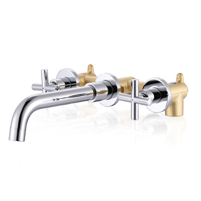 Wall Mounted Optional 2-handle Bathroom Faucet