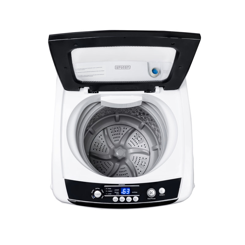 Compact White Stainless Steel Top-Loading Portable Washer