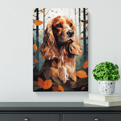 Cocker Spaniel Geometric No.2 - Wrapped Canvas