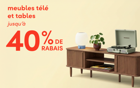 meubles télé et tables en solde