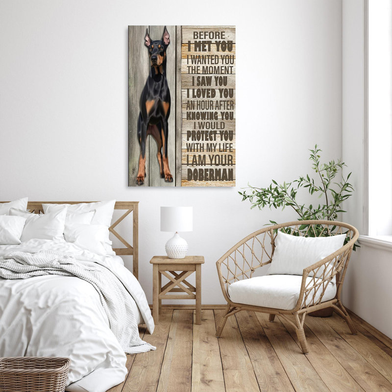 «I Am Your Doberman», impression sur toile, H 36 po x l 24 po x P 1,25 po