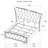 Lorient Eastern King LED Upholstered Bed Ivory And Camel-122905508-122905510