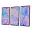«Pink and Blue Ink Clouds IV», ensemble d'art mural moderne sur toile encadrée-738808967-738809021