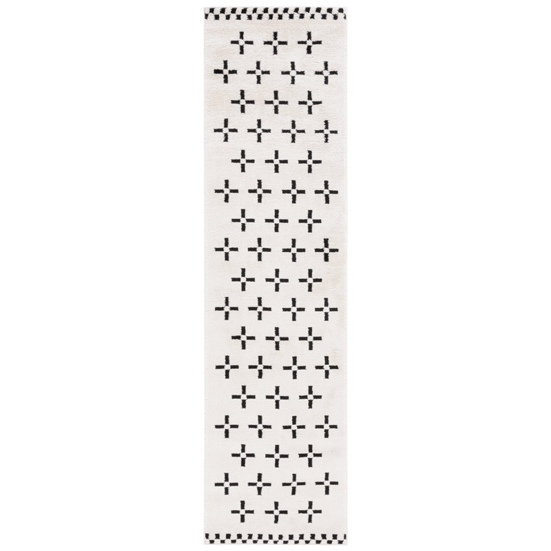Tapis à motif géométrique Siarrah Performance, Tapis de couloir 2 pi 2 po x 8 pi