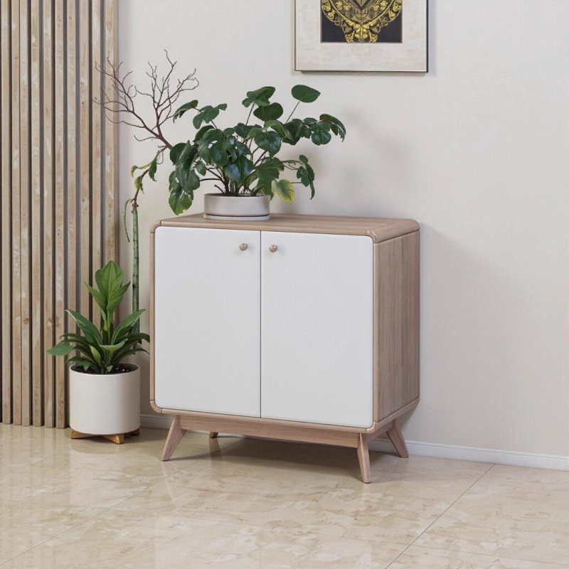Buffet décoratif 2 portes avec tablettes de rangement Leva