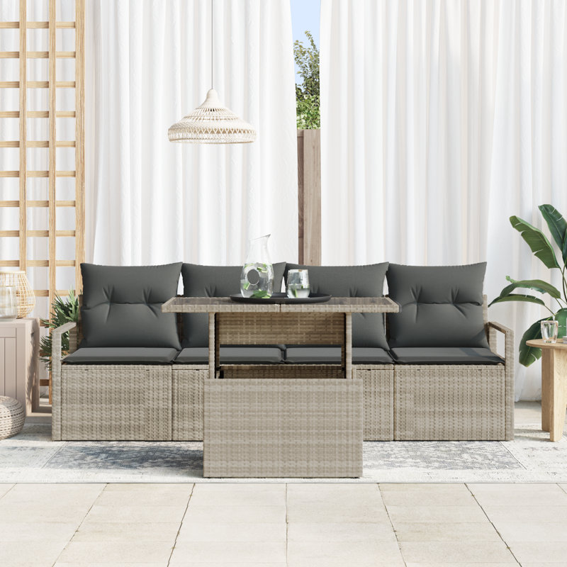 230cm Wide Patio Sofa with Cushions