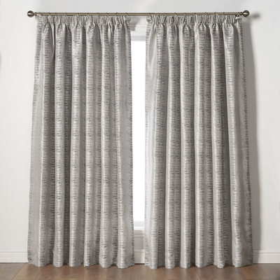 Auberon Reflective Pencil Pleat Room Darkening Curtains