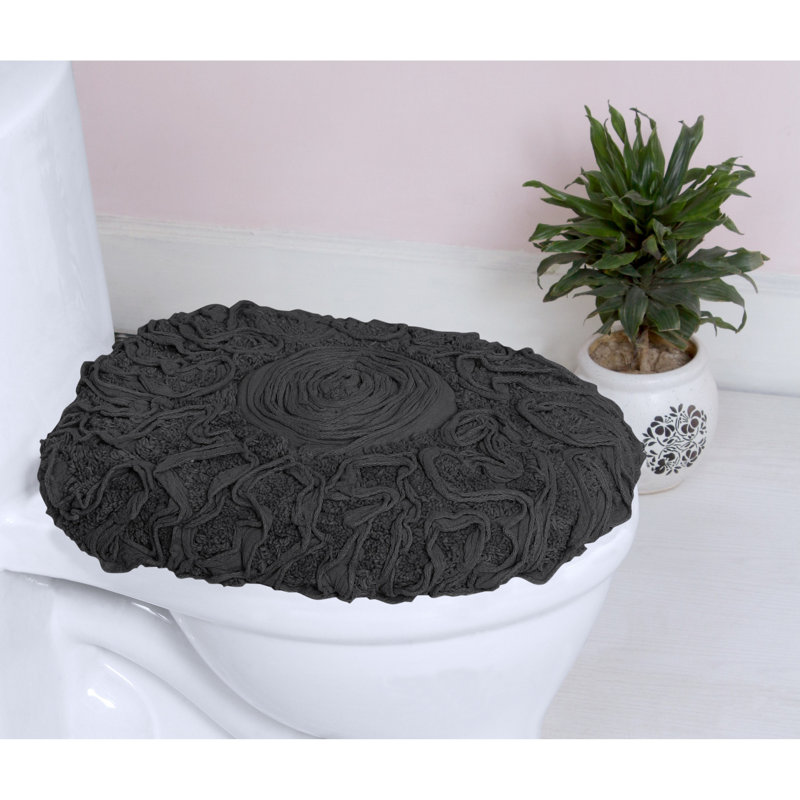Couvercle de toilette 100% coton Homeka Weavers Franciska - 18 po x 18 po, Gris