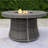 Outdoor 42" Round Gas Fire Pit Table – Aluminum Frame & Rattan Base