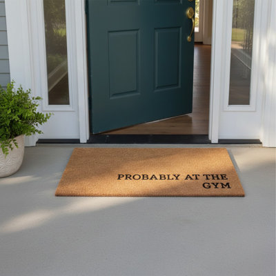 Probably at the Gym Doormat, 17"x29"