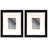 Lucienne Modern Chic 2pc Set 11x14 Frame Set: Swap Mats for 8x10" or 5x7" Pics