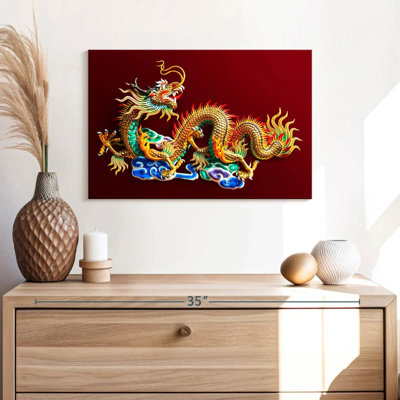 Brampt Gold Dragon Statuette