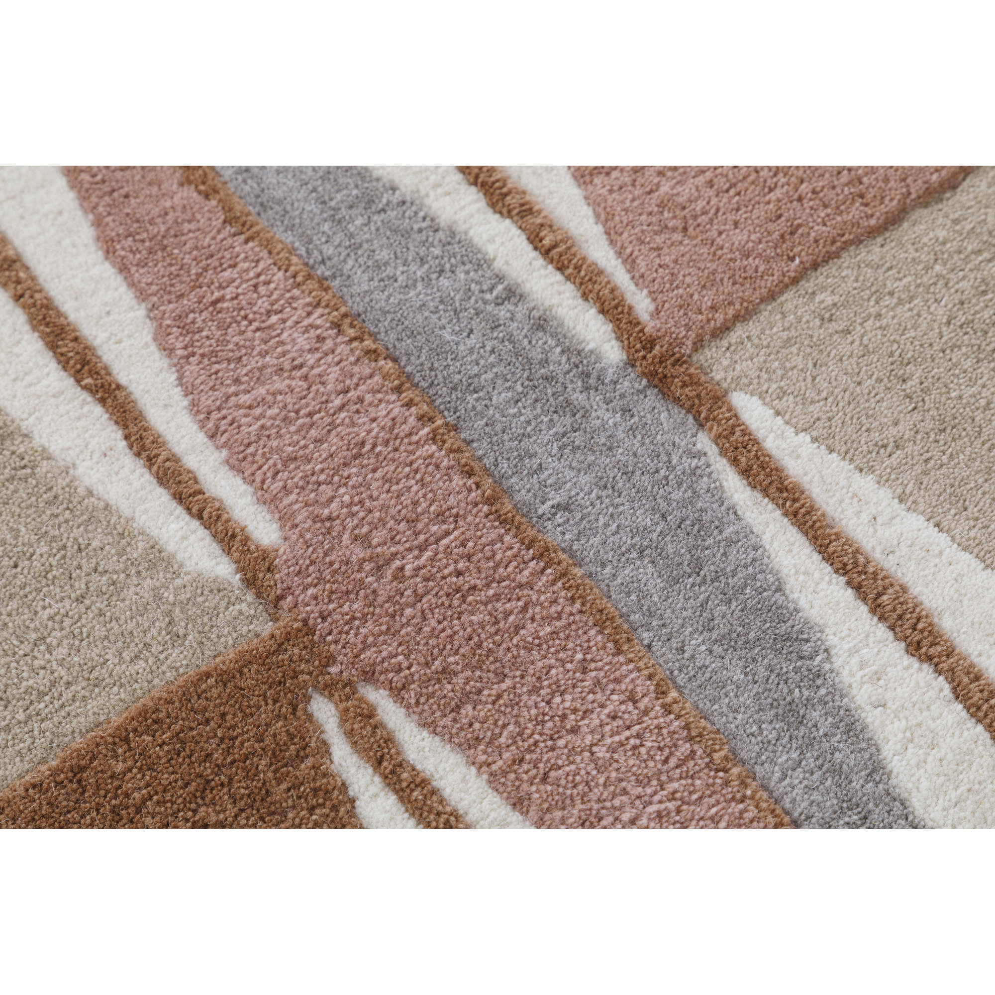 Woodcliff Hand Tufted Wool Brown Rug, Rectangle 2' x 3'