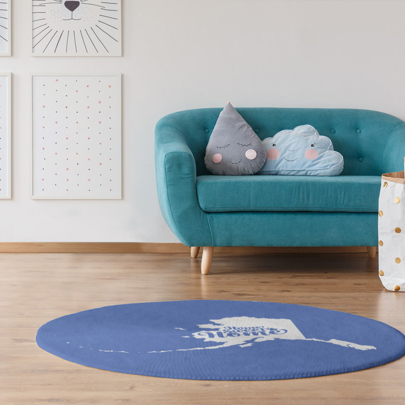 Chenille Indoor Rug, Round 5'