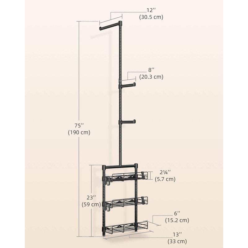 Tablette de rangement au-dessus de la laveuse et de la sécheuse, tringle à linge avec panier et organisateur de suspension