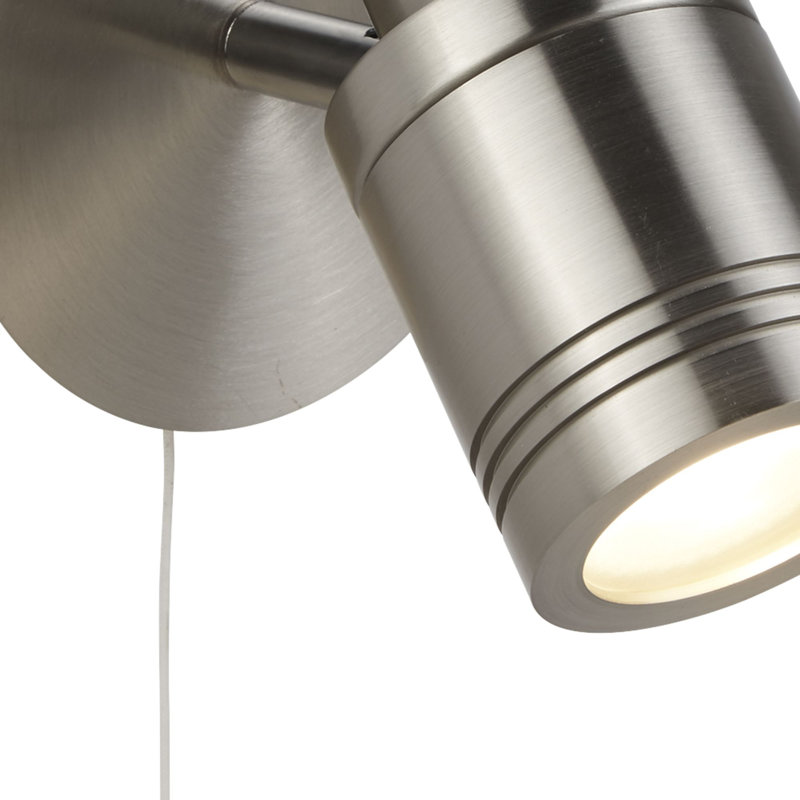 Azriel Mild Steel Spotlight, Satin Silver