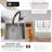 Styluxe Stylish Topaz Dual Mount 28" Double-Bowl Stainless Steel Kitchen Sink with Grids and Strainers