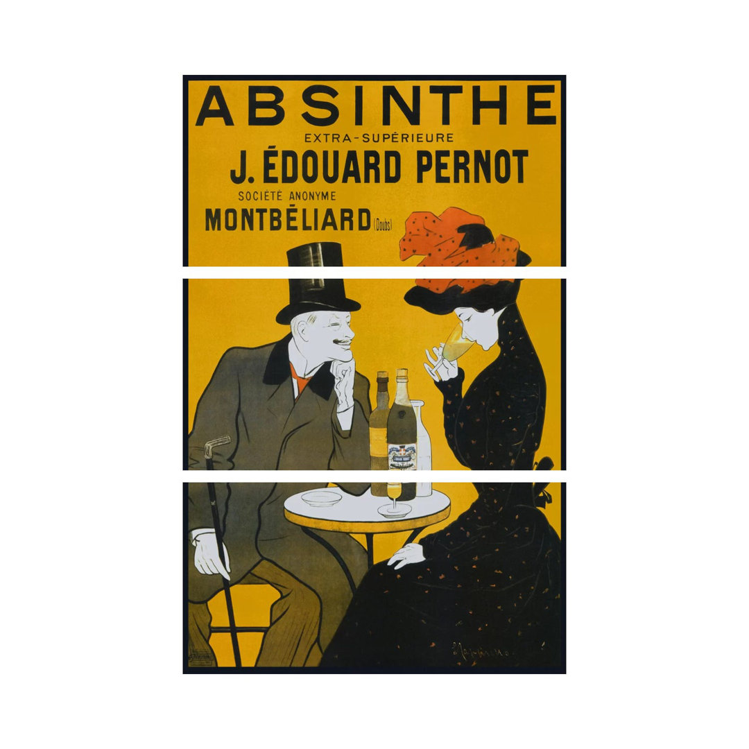 Absinthe, Pernot - Vintage Poster von Vintage Apple Collection - Ohne Rahmen Galerieverpackte Leinwand Giclée auf Leinwa...