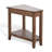 Yael Side End Table, 24 Inch Wedge Top With Open Shelf, Natural Brown-118123941