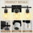 3 - Light Modern Vanity Lights With Clear Glass Shade & Metal Frame For Bathroom, Vanity Mirror-1645164976-1645164981