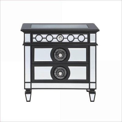 Table de chevet 2 tiroirs Glam