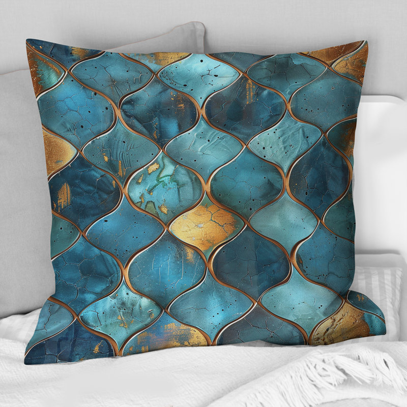 Coussin décoratif métallique Glam - Glam, H 18 po x H 18 po
