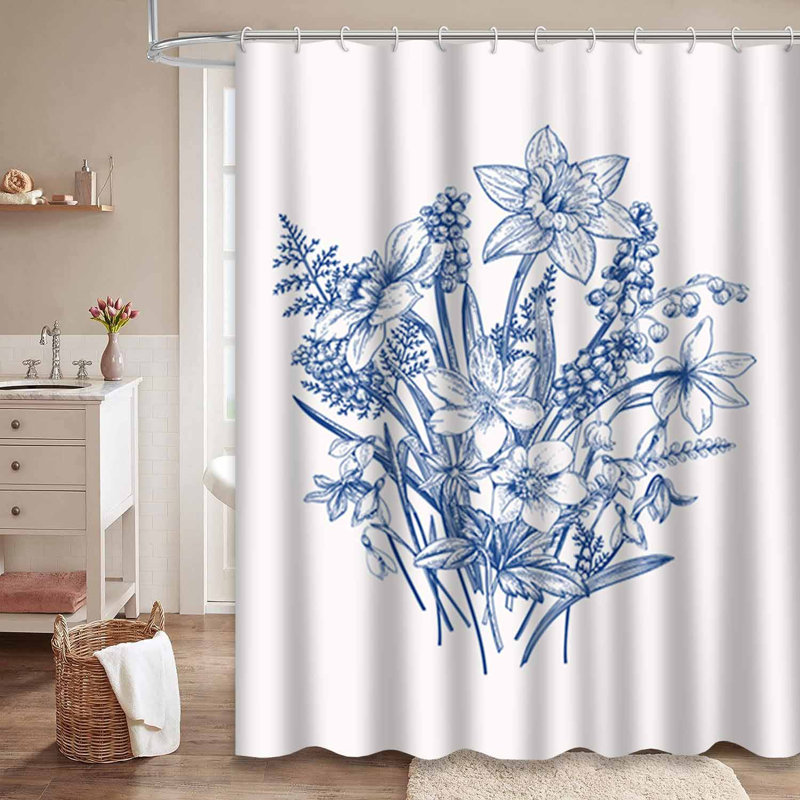 Rideau de douche Bouquet Spring Flowers, L 72 po x l 78 po