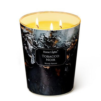 Noir tabac | Bougies parfumées 3-Wick Homelights