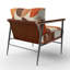 Fauteuil d'appoint abstrait Mid-Century - Fauteuil Crescent-1393854478