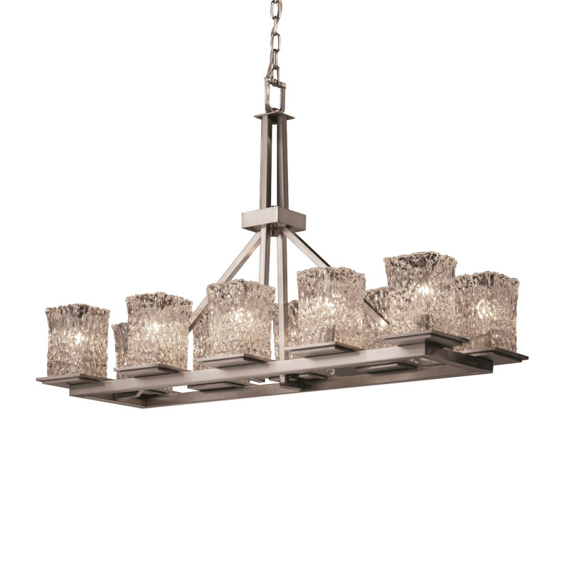 Chetara 10 - Light Kitchen Island Pendant, White Frosted, Nickel