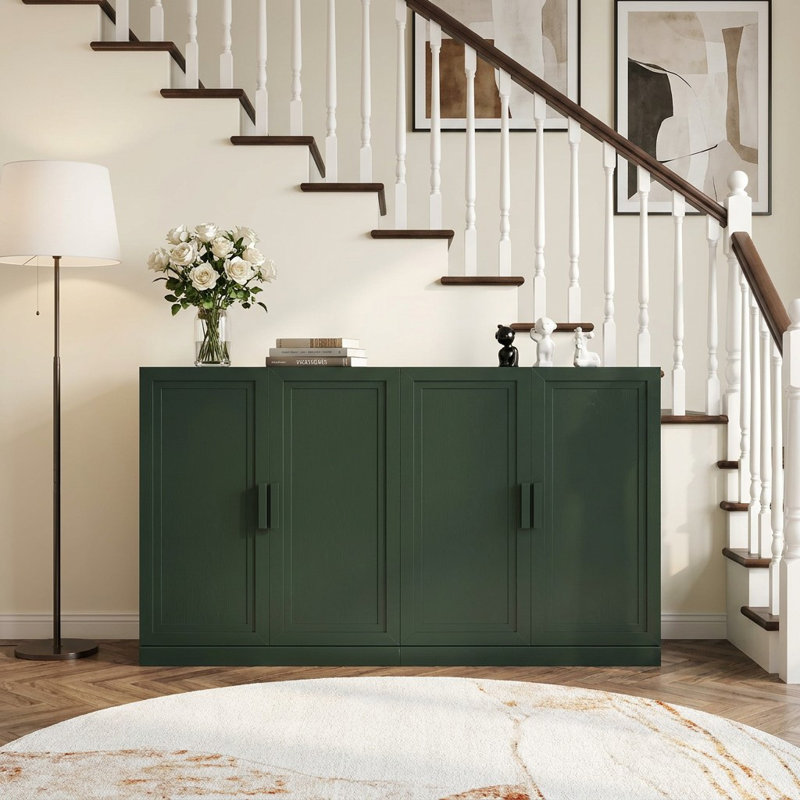 Gershwin Accent Storage Cabinet, Dark Green, 36" H × 62" W × 16" D