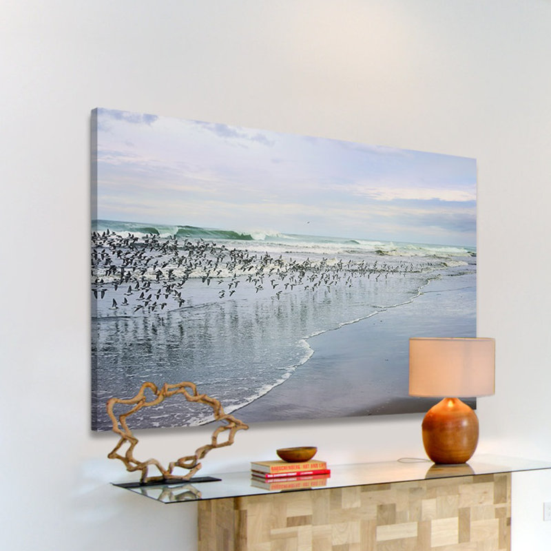 Sea Birds by Sylvia Cook - Wrapped Canvas Print, 76 cm H x 114 cm W x 3.81 cm D